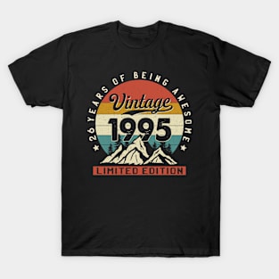 26 Years Old Vintage Made In 1995 26th Birthday Limited Edition T-Shirt